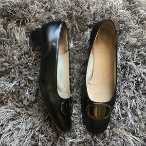 Salvatore Ferragamo Pumps Black Size 6 C Logo